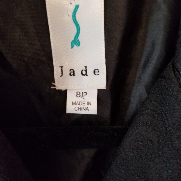 JADE SZ 8P Black Brocade Jacket Paisley Design - Picture 5 of 6